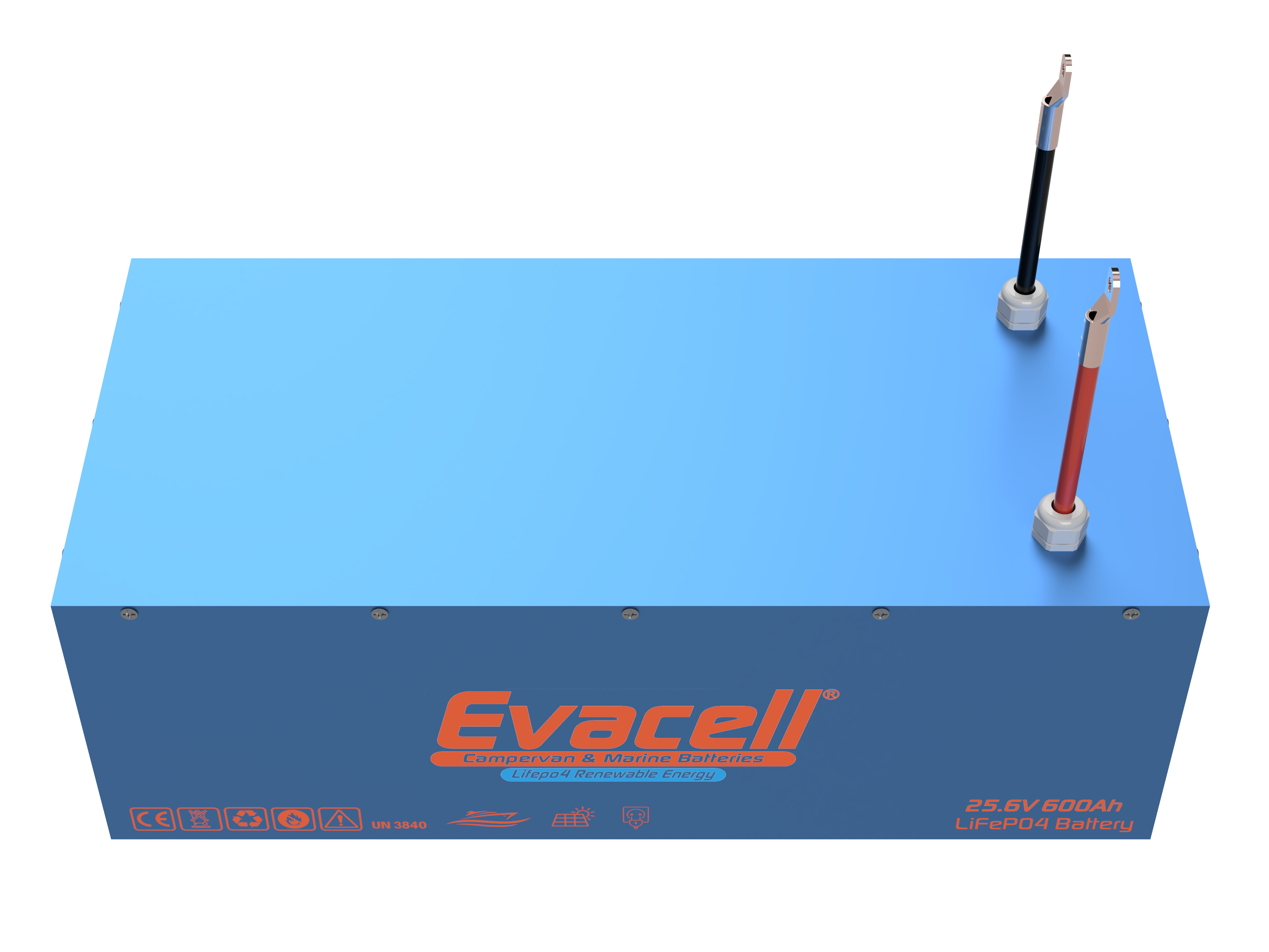 Evacell 25.6v (24VOLT) 600ah Amper Lifepo4 Lityum Demir Fosfat Akü Bluetooth Marin Karavan Akü