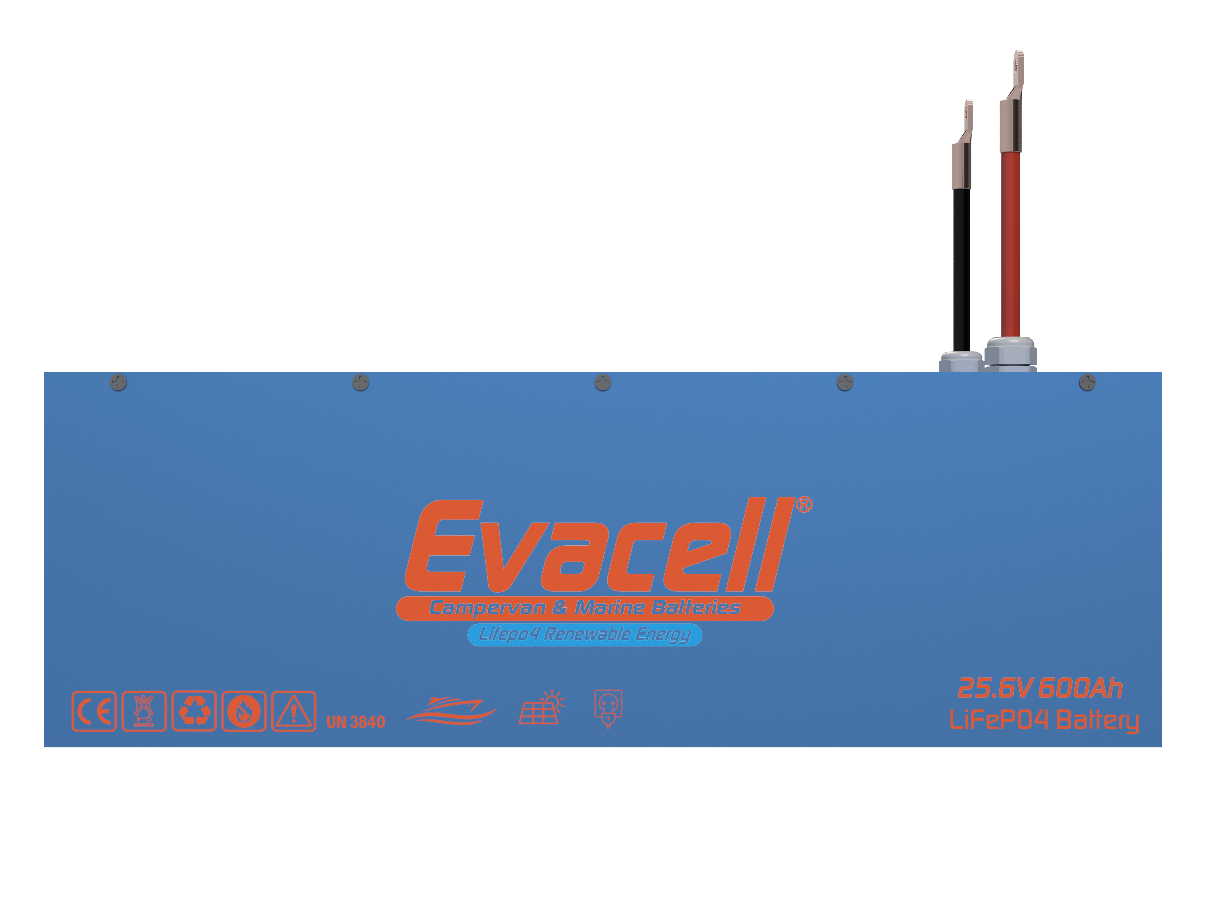 Evacell 25.6v (24VOLT) 600ah Amper Lifepo4 Lityum Demir Fosfat Akü Bluetooth Marin Karavan Akü