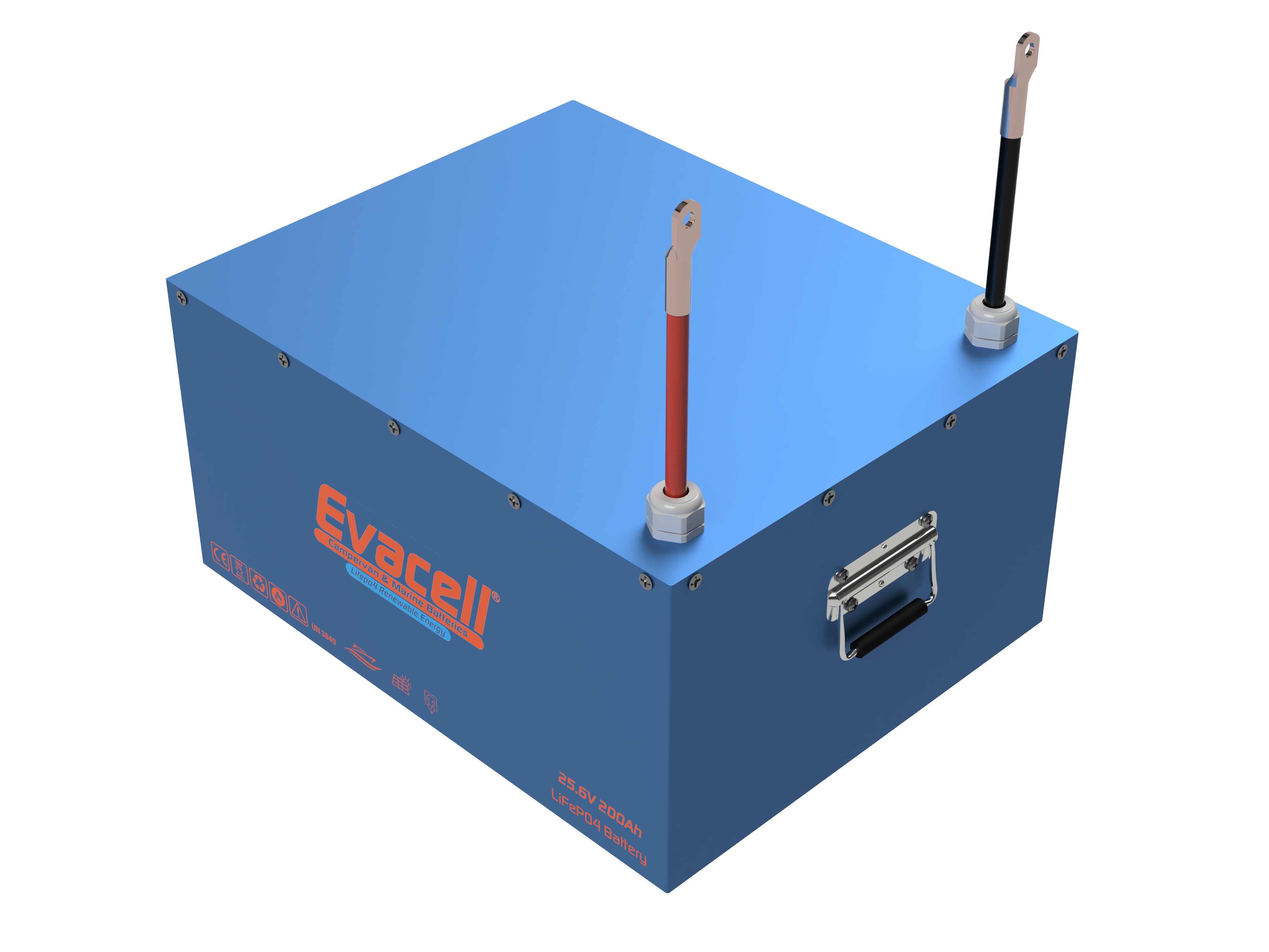 Evacell 25.6v (24VOLT) 200ah Amper Lifepo4 Lityum Demir Fosfat Akü Bluetooth Marin Karavan Akü