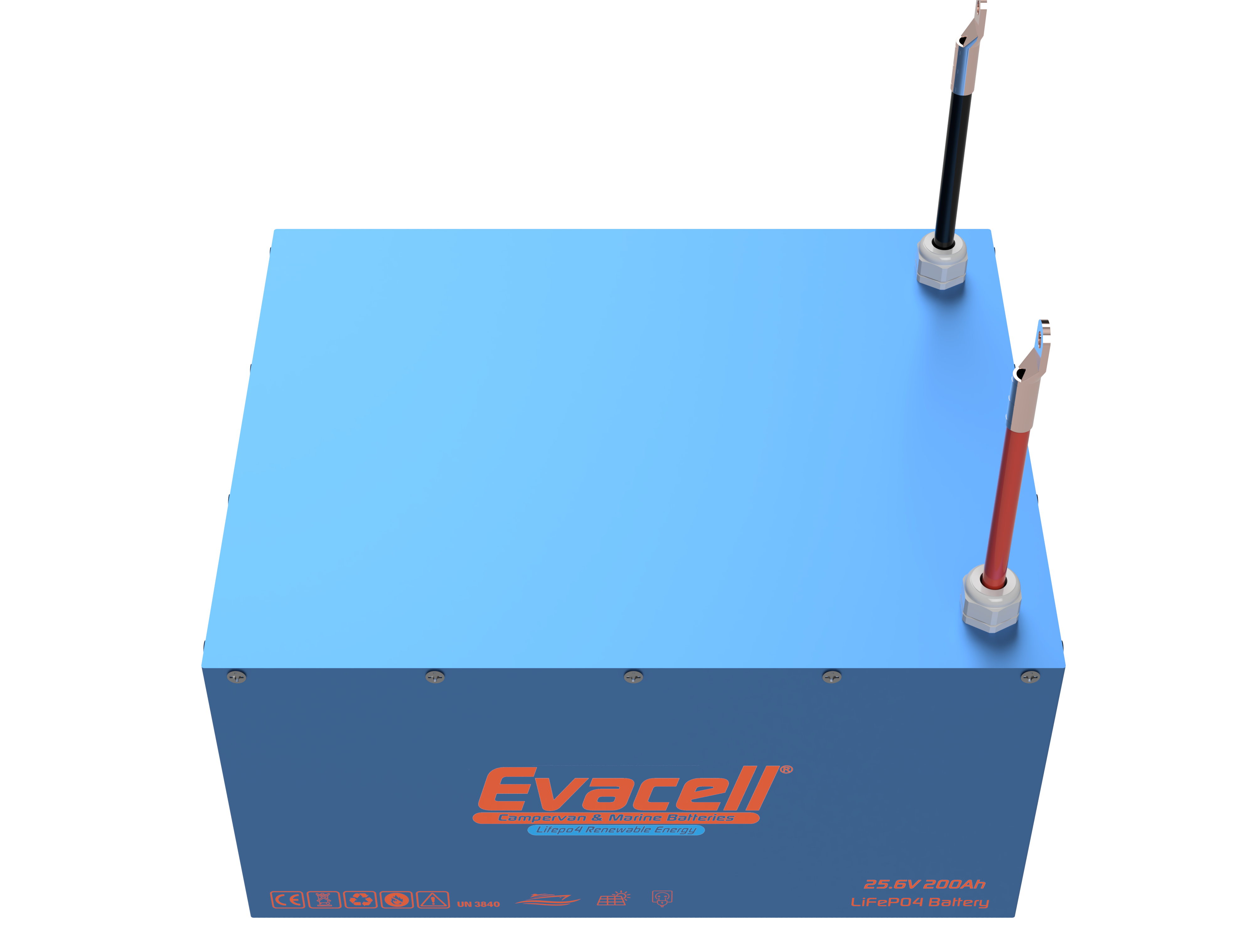 Evacell 25.6v (24VOLT) 200ah Amper Lifepo4 Lityum Demir Fosfat Akü Bluetooth Marin Karavan Akü